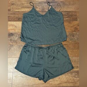 Stars Above Green Silk Pajama Set